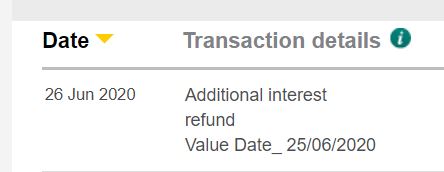 additional interest refund